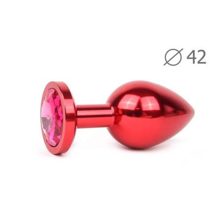 RED PLUG LARGE (втулка анальная), L 93 мм D 42 мм, вес 170г, цвет кристалла рубиновый, арт. RL-14