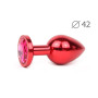 RED PLUG LARGE (втулка анальная), L 93 мм D 42 мм, вес 170г, цвет кристалла рубиновый, арт. RL-14
