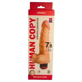 Вибратор реалистик HUMAN COPY, L 190 мм D 45 мм киберкожа арт. 608703