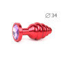 Втулка анальная RED PLUG MEDIUM (красная), L 80 мм D 34 мм, вес 90г, цвет кристалла светло-фиолетовый арт. AR-15-M