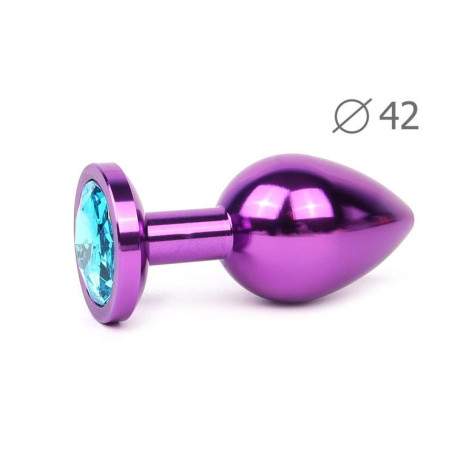 VIOLET PLUG LARGE (втулка анальная), L 93 мм D 42 мм, вес 170г, цвет кристалла голубой, арт. VL-05