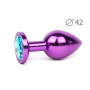VIOLET PLUG LARGE (втулка анальная), L 93 мм D 42 мм, вес 170г, цвет кристалла голубой, арт. VL-05
