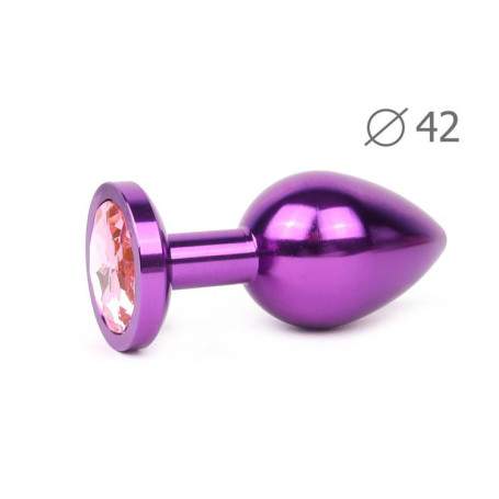 VIOLET PLUG LARGE (втулка анальная), L 93 мм D 42 мм, вес 170г, цвет кристалла розовый, арт. VL-02