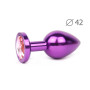 VIOLET PLUG LARGE (втулка анальная), L 93 мм D 42 мм, вес 170г, цвет кристалла розовый, арт. VL-02