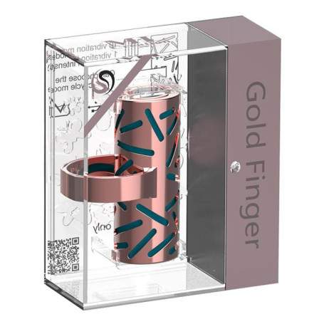 Вибропулька на палец Gold Finger, USB, зелёный, 53x22 мм