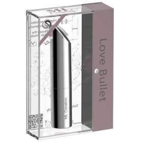 Мини-вибратор Love Bullet, USB, серебристый, 84x17 мм