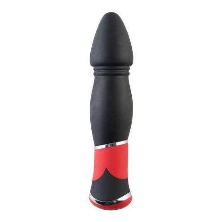 ВИБРАТОР TOYFA BLACK&RED 10 ВИБРАЦИЙ, ЧЕРНЫЙ, 11,4СМ