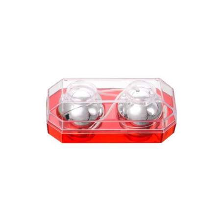 Вагинальные шарики Dream Toys Silver Balls, 2 шт., D 3,5 см, серебристые