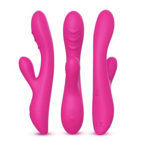Вибратор Useeker USK-V06 PIN с клитор.стим-ей и с эф-ом подогрева Spark Silicone+ABS аккум 224*42*65
