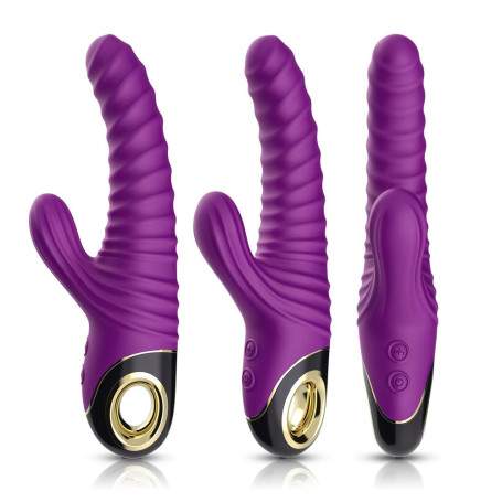 Вибратор Useeker USK-V18 PU с клиторальной стимуляцией Eternity Silicone+ABS аккумулятор 228*63*49