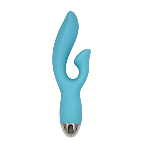 Вибратор KEENIGH KN0521 GR с клитор.отростком Silicone+ABS аккумулятор 198*33