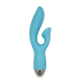 Вибратор KEENIGH KN0521 GR с клитор.отростком Silicone+ABS аккумулятор 198*33