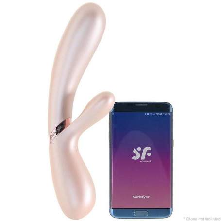 ВИБРОМАССАЖЕР SATISFYER HOT LOVER С ВОЗМОЖНОСТЬЮ УПРАВЛЕНИЯ ЧЕРЕЗ ПРИЛОЖЕНИЕ - ЖЕМЧУЖНЫЙ(h)