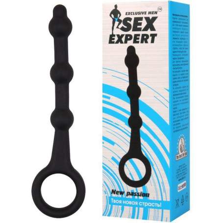 Анальный стимулятор Sex Expert чёрный, 135/20(h)