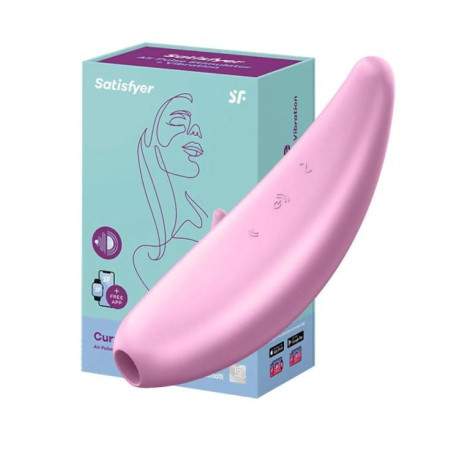 Вакуумно-волновой вибростимулятор Satisfyer Curvy 3+ с приложением, розовый(h)
