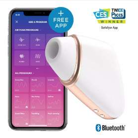 Вакуумно-волновой вибростимулятор Satisfyer Love Triangle с приложением, белый(h)