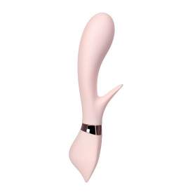 Вибратор с клиторальным стимулятором Sinjoys CAT Vivi, силикон, розовый, 21,7 см(h)