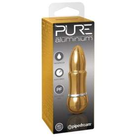 Вибромассажер PURE ALUMINIUM "GOLD SMALL", рельефный золотистый(h)