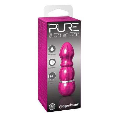 Вибромассажер PURE ALUMINIUM "PINK SMALL", рельефный розовый(h)
