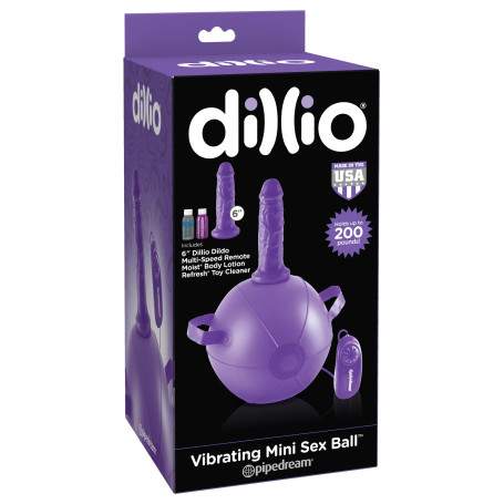 Вибромяч с фаллоимитатором PipeDream Dillio Sex Ball, фиолетовый(h)