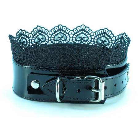 Изящный ошейник с кружевом Black BDSM Light(h)