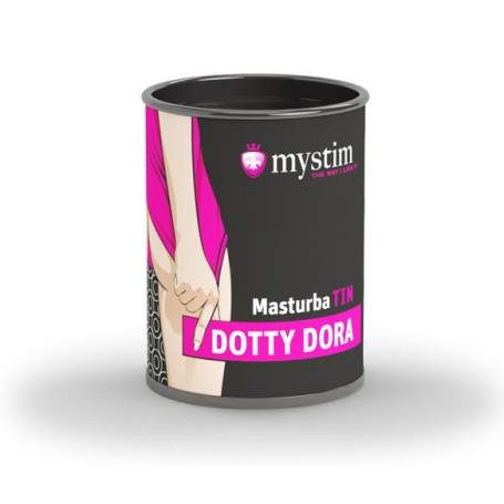 Компактный минимастурбатор рельеф яркие точки Mystim MasturbaTIN Dotty Dora - Dots(h)