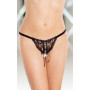 Стринги кружевные открытые SoftLine Collection, чёрный, S/L(h)