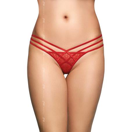Стринги с геометрическим узором SoftLine Collection, красный, S/M(h)
