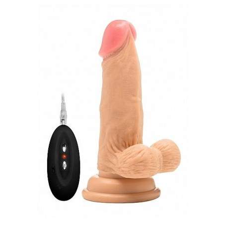Фаллоимитатор с вибрацией и пультом управления Vibrating Realistic Cock With Scrotum - 6 Inch(h)