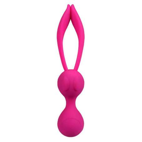 Шарики вагинальные Rabbit, сплошной силикон, розовые, 160х32,5 мм(h)