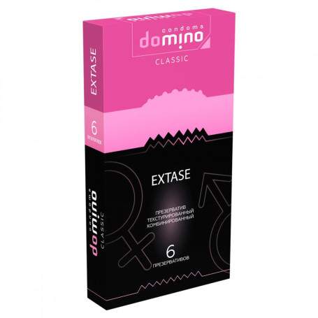 ПРЕЗЕРВАТИВЫ DOMINO CLASSIC EXTASE 6 ШТ 3947DOM