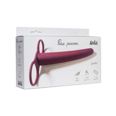 НАСАДКА ДЛЯ ДВОЙНОГО ПРОНИКНОВЕНИЯ PURE PASSION GIMLET WINE RED 1200-02LOLA