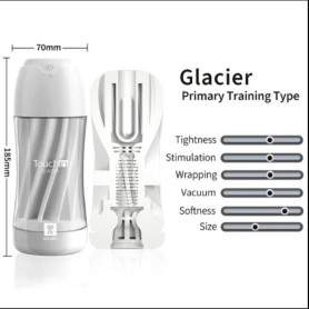 Мастурбатор GALAKU CUP Glacier, с вибрацией, 20 режимов, ЗУ USB, белый