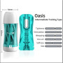 Мастурбатор GALAKU CUP Oasis, с вибрацией, 20 режимов, ЗУ USB, бирюзовый