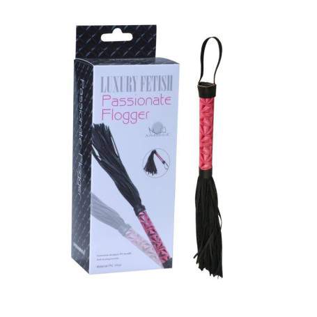 Плеть PASSIONATE FLOGGER L рукояти 150 мм L хвоста 240 мм, цвет ручки розовый арт. EK-3106