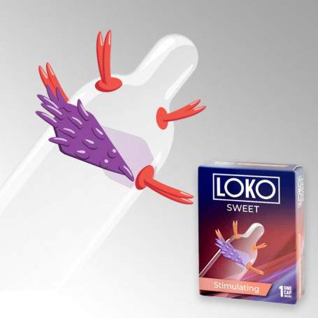 Насадка стимулирующая LOKO SWEET (52+/-2мм, 190+/-5мм)