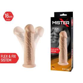 Фаллоимитатор гибкий Mister-X KEN, L-16 см, d-4 см