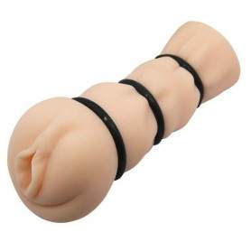 Мастурбатор 009154H "Вагина" с фиксирующими кольцами TPR+Silicone 160*75