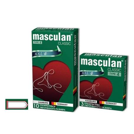 ПРЕЗЕРВАТИВЫ "MASCULAN 4 CLASSIC" (УВЕЛИЧЕННОГО РАЗМЕРА) 3 штуки