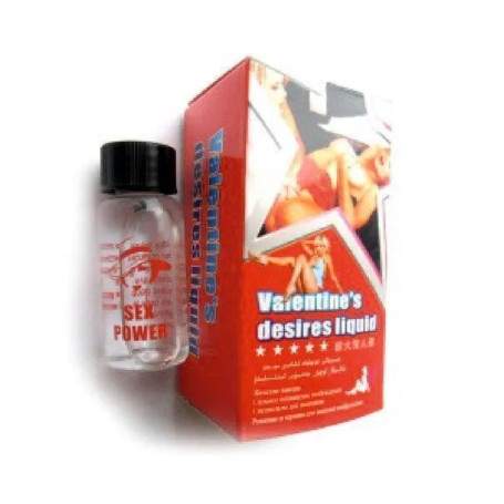 Женский возбудитель Valentines desire liquid, Возбуждающие капли