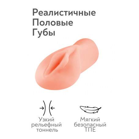 Реалистичный мастурбатор-вагина из ТПЕ 3301-01